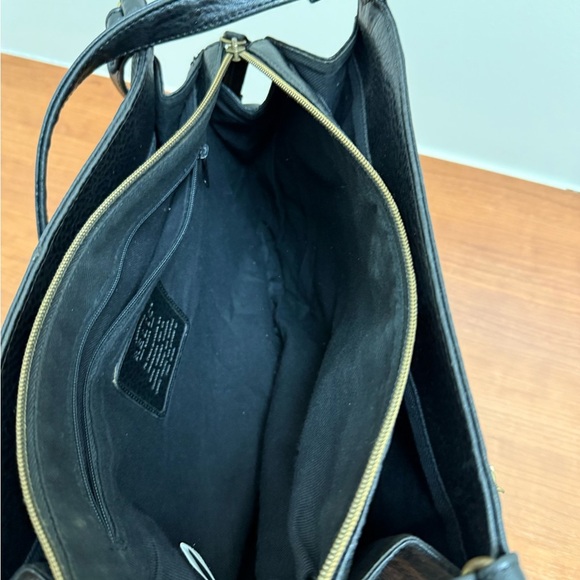 Vintage Relic Leather Black Shoulder Bag Purse Pebbled EUC - Picture 11 of 13